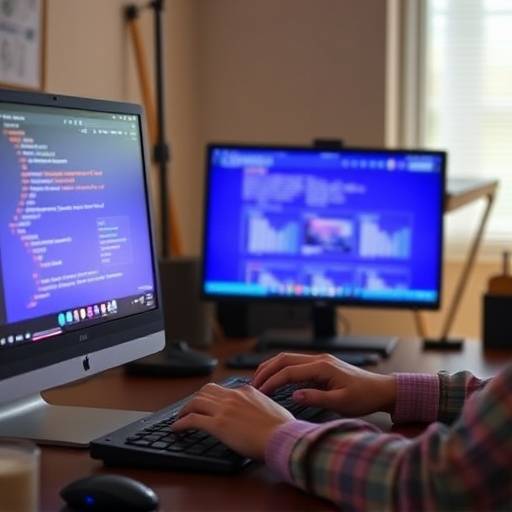 A person using a computer, representing digital literacy skills
