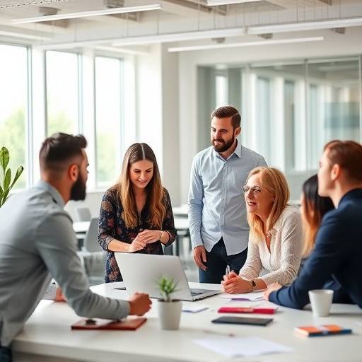 Diverse group of people collaborating around a table